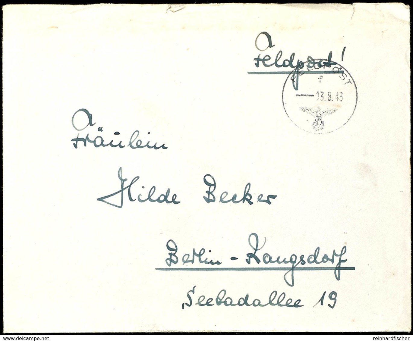 1943, Kriegsmarine, Feldpost-Brief (mit Inhalt) Mit Absenderangabe Feldpost-Nr. M 30162 (= Schlachtschiff "Tirpitz") Und - Altri & Non Classificati