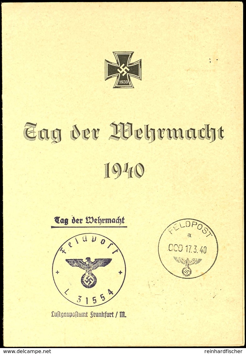 1942, Feldpost-Rommel-Gedenkblatt Mit Allen 4 Verschiedenen Marken Und Diversen Stempeln Aus Dem "Wirkungsbereich" Des G - Other & Unclassified