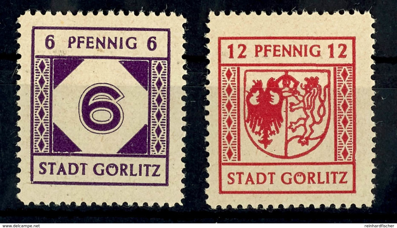 6 Und 12 Pfg Freimarken Mit Spargummierung Mit Kleinen Kreisen, Tadellos Postfrisch, Gepr. BPP, Mi. 155.-, Katalog: 6y,  - Görlitz