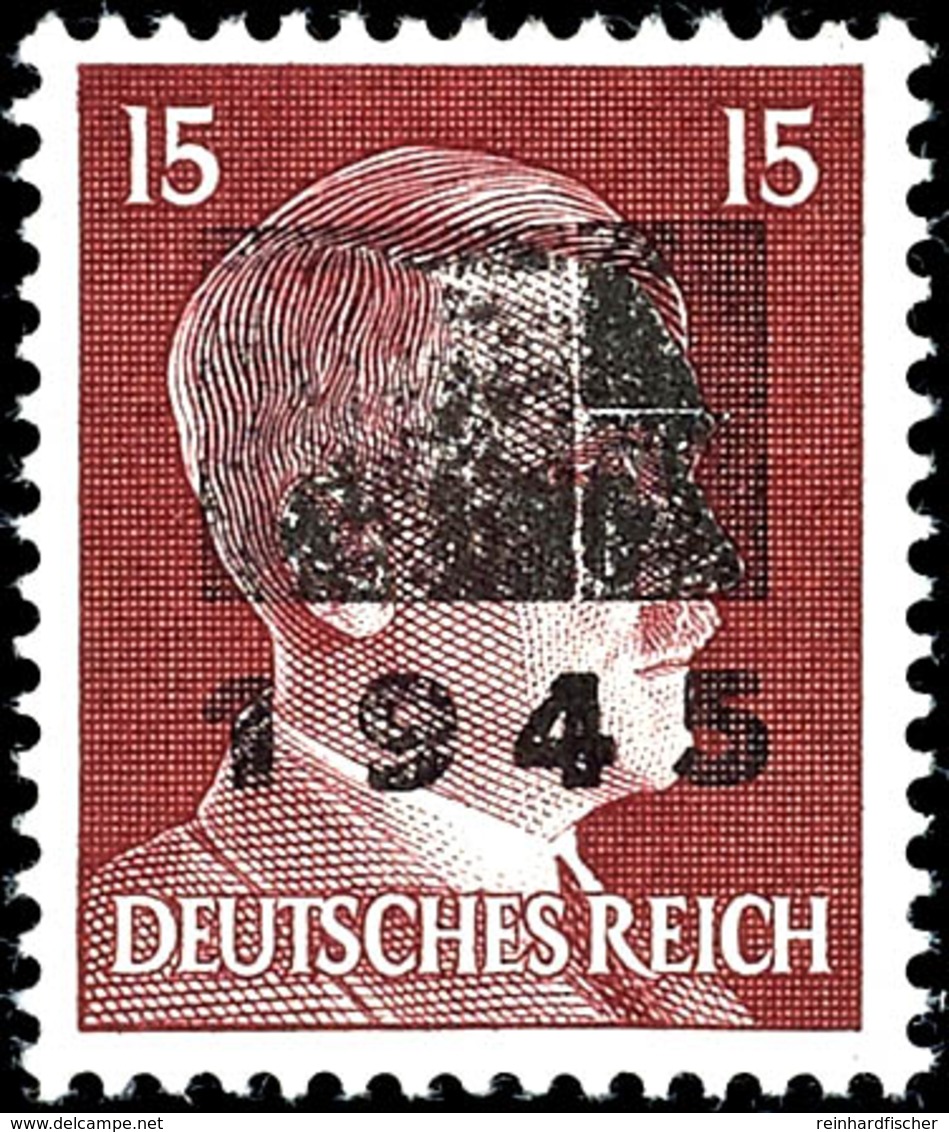 15 Pfg Hitler Mit Lokalem Aufdruck - Type IIb, Tadellos Postfrisch, Gepr. Zierer BPP, Mi. 250.-, Katalog: 9IIb ** - Sonstige & Ohne Zuordnung