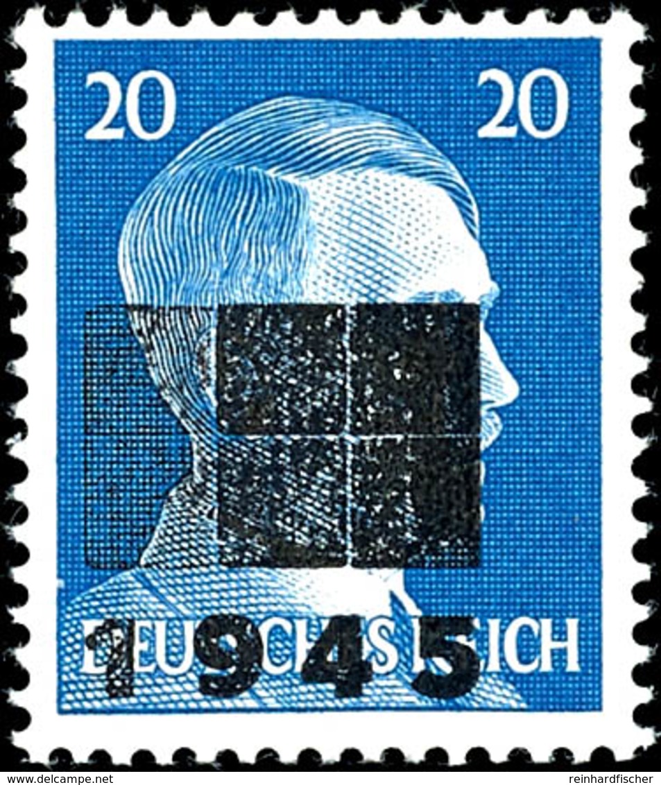 20 Pfg Hitler Mit Aufdruck In Type IIc, Tadellos Postfrisch, Gepr. Sturm BPP, Mi. 320.-, Katalog: 11IIc ** - Altri & Non Classificati