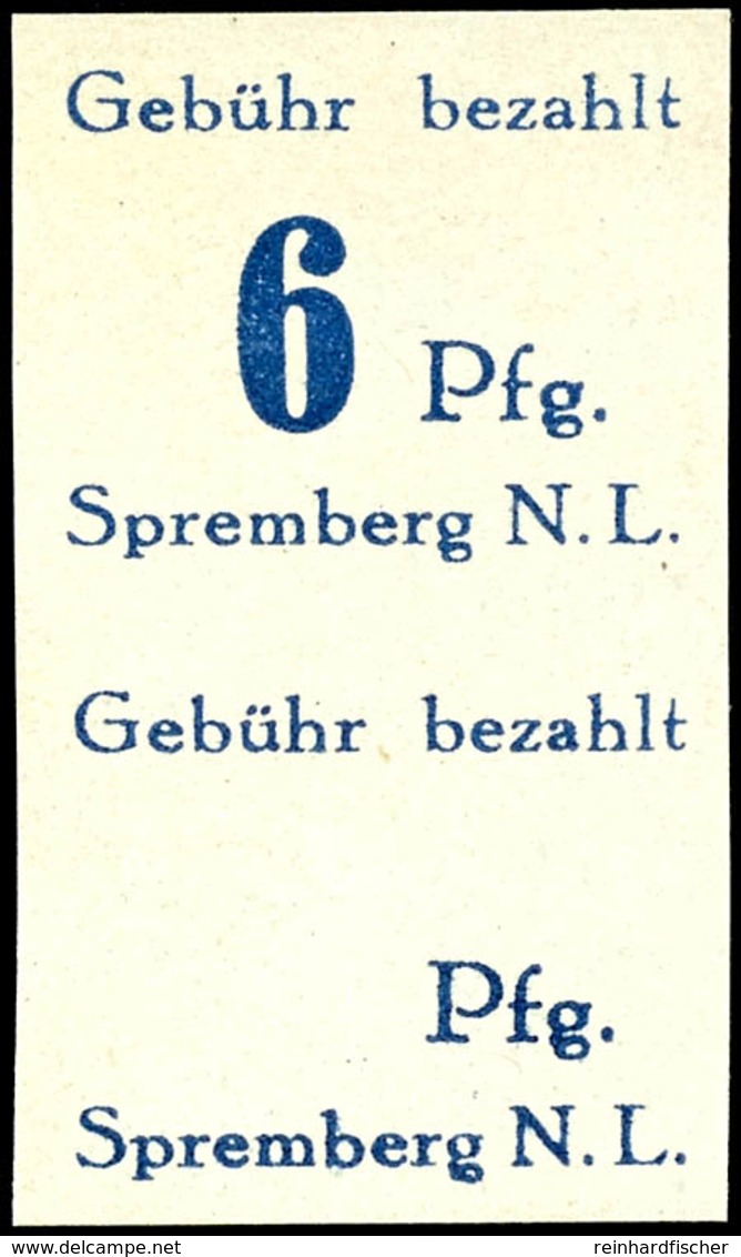 6 Pfg Freimarke, Abart "Wertziffer Fehlend", Senkrechtes Paar Mit Normalmarke, Tadellos Postfrisch, Gepr. Sturm, Katalog - Spremberg