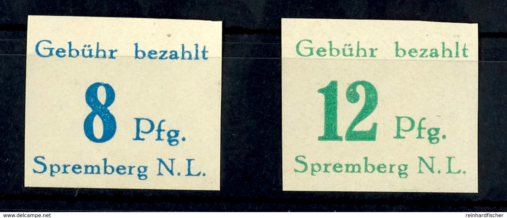 8 Und 12 Pfg Wiederaufbau Ohne Aufdruck Geschnitten, Beide Werte Komplett, Tadellos Postfrisch, Gepr. Sturm, Mi. 240.-,  - Spremberg