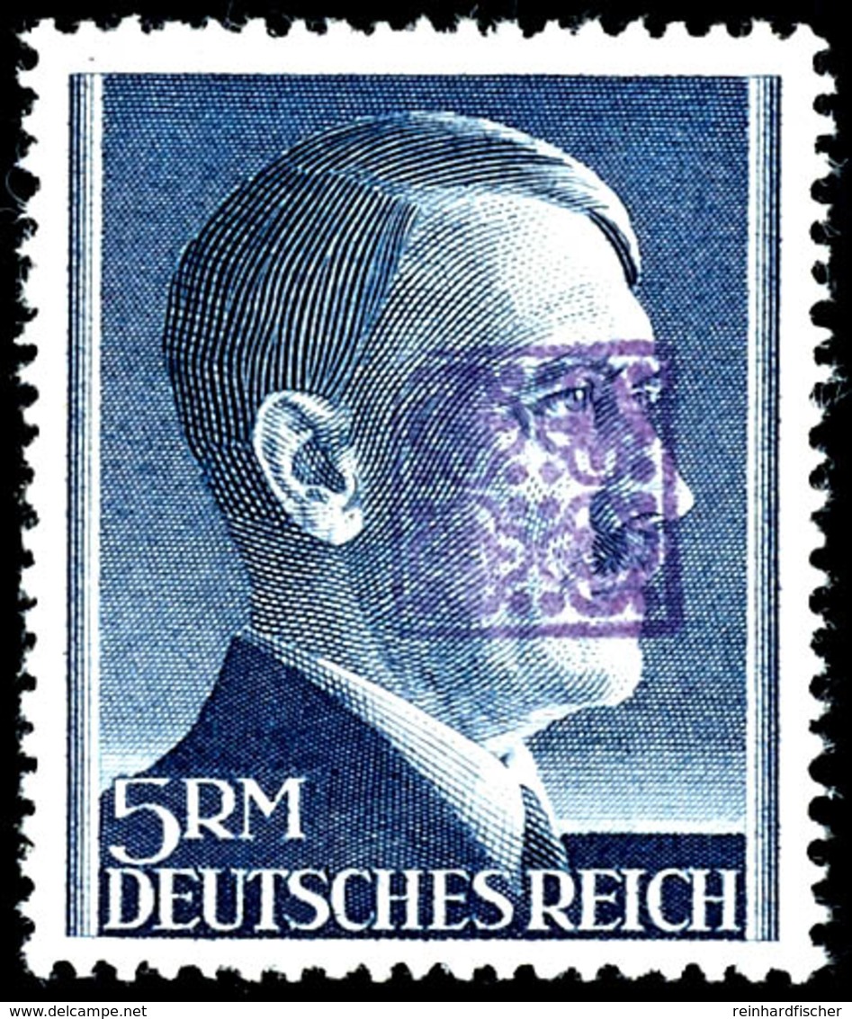 2 RM - 5 RM A. Hitler Mit Aufdruck, A-Zähnung, Postfrisch, Sign. Dr. Jacob, Katalog: I/III B ** - Wurzen