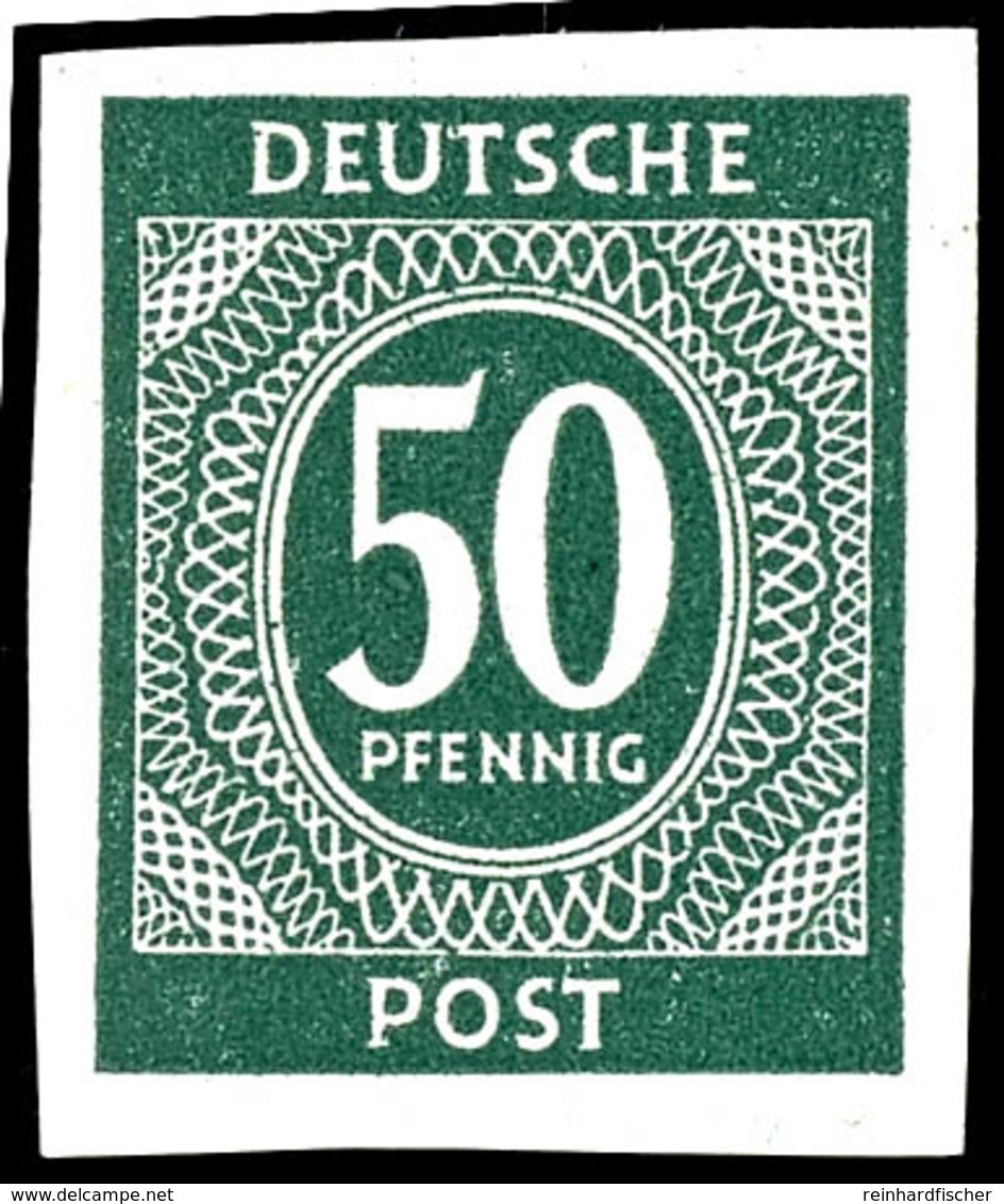 50 Pfg. Ziffern, Ungezähnt, Postfrisch, Sign. Dr. Wittmann, Gepr. Schlegel BPP, Mi. 400,-, Katalog: 932U ** - Other & Unclassified