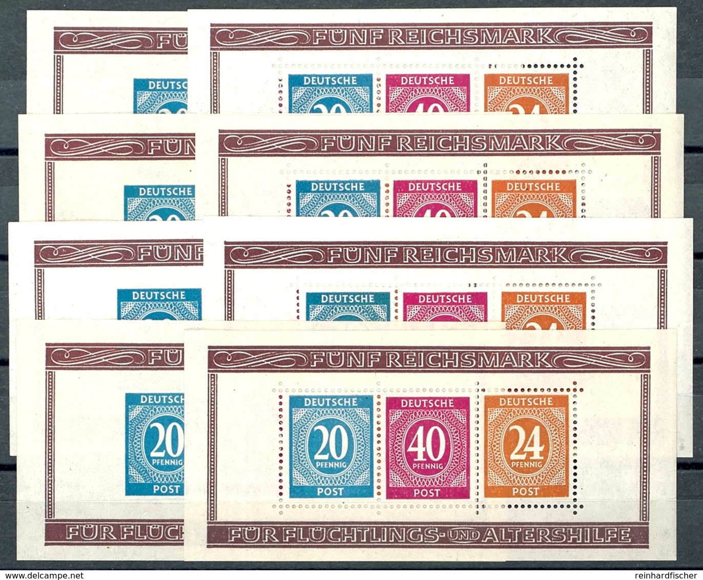 Zeughausblock, 4 Postfrische Blockpaare, Mi. 560,-, Katalog: Bl.12A/B ** - Autres & Non Classés