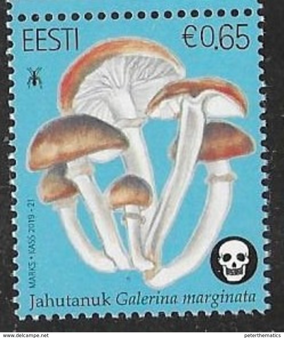 ESTONIA, 2019, MNH,  POISONOUS MUSHROOMS, 1v - Paddestoelen