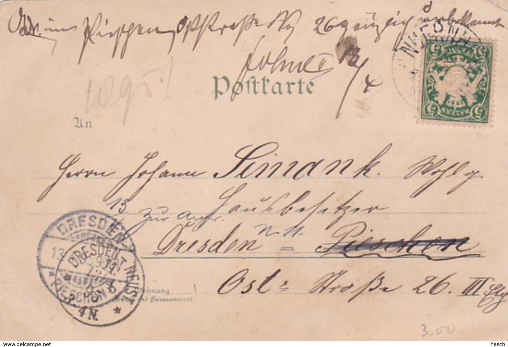 2515100Gruss Aus Nürnberg, (Poststempel 1895)( Sehe Ecken Und Kanten) - Nürnberg
