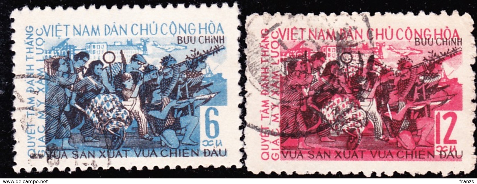 Vietnam North 1965 Michel # 385-86 Cancel NH, - Vietnam