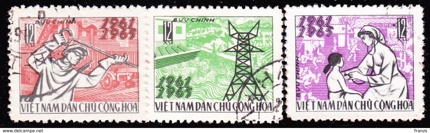 Vietnam North 1965 Michel # 394-96 Cancel NH, - Vietnam