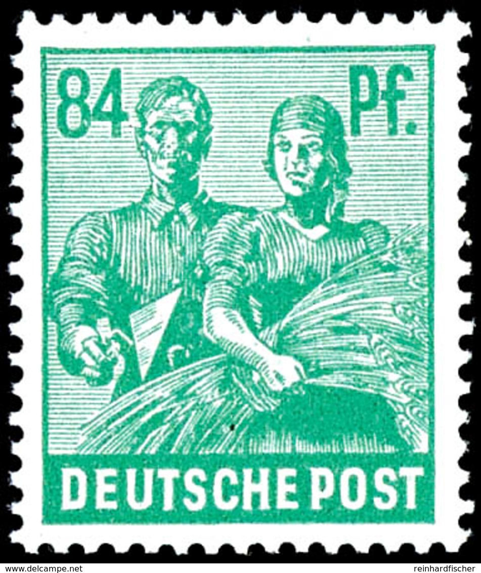 84 Pfg. Arbeiter Dunkelsmaragdgrün, Postfrisch, Farbbefund Bernhöft, Mi. 200,-, Katalog: 958c ** - Autres & Non Classés