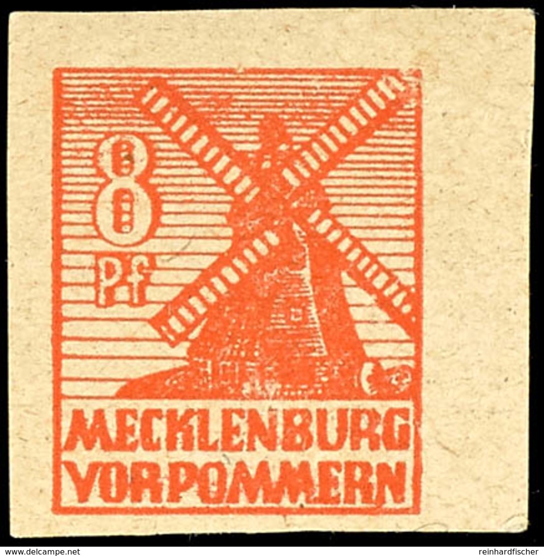 8 Pf. Rotorange, Tadellos Postfrisch, Gepr. Kramp BPP, Mi. 280,-, Katalog: 34yb ** - Autres & Non Classés