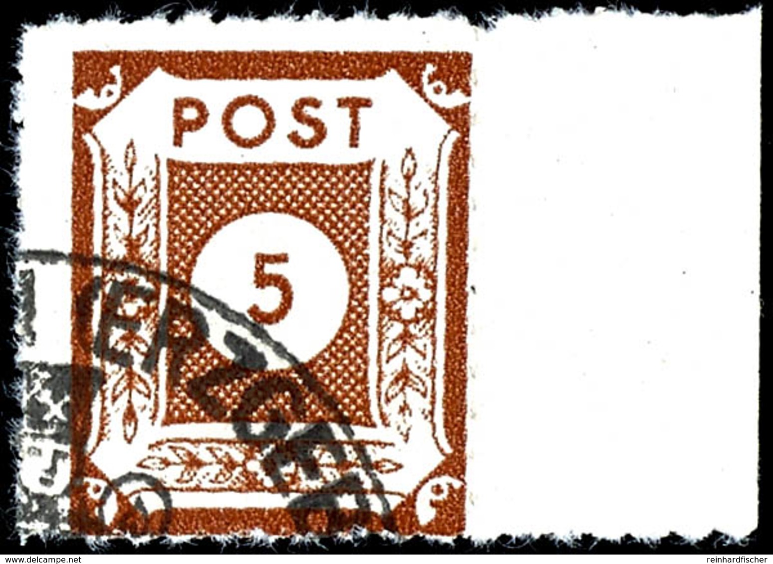 5 Pfg Ziffern Mit Handrädchendurchstich 9 3/4 Bis 10 Vom Postamt Seiffen (sog. Postmeistertrennung), Tadellos Gestempelt - Autres & Non Classés