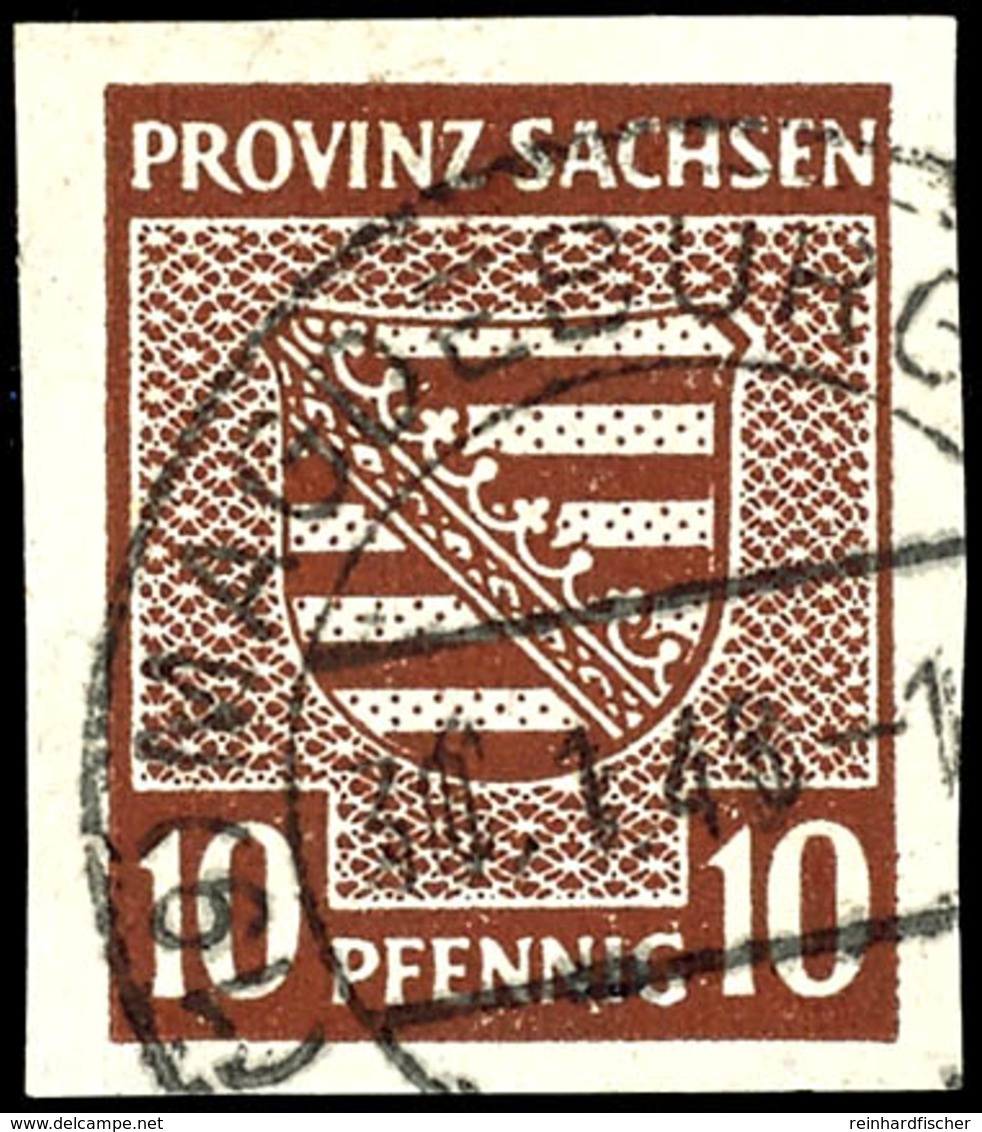 10 Pf. Rötlichbraun Mit Plattenfehler II, Gest., Gepr. Dr. Jasch BPP, Katalog: 72II O - Other & Unclassified