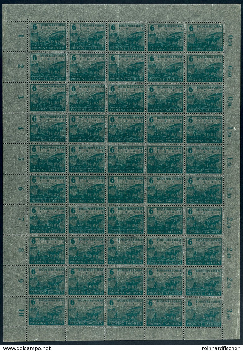 6 Und 12 Pfg Bodenreform, Zigarettenpapier, Wasserzeichen Y, Je Im Originalbogen Zu 50 Werten, Tadellos Postfrisch, Unsi - Autres & Non Classés