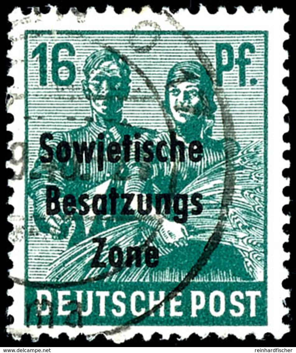 16 Pfg. Arbeiter Schwärzlichopalgrün, Bedarfsgest., Fotobefund Paul BPP: "echt Und Einwandfrei", Mi. 500,-, Katalog: 188 - Autres & Non Classés