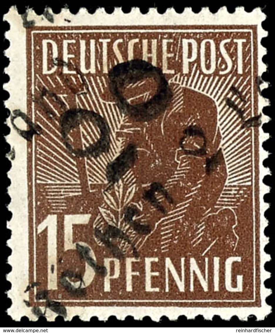 15 Pfennig Köthen 2 Land, Postfrisch, Kabinett, Michel 100,-  Gepr. Dr. Modry BPP, Katalog: 171VIb ** - Sonstige & Ohne Zuordnung