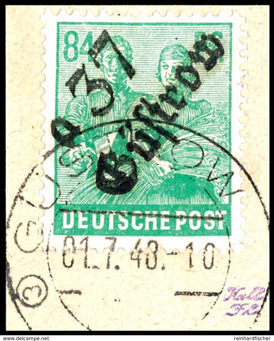 15, 25, 84 Pfennig Güstrow, Kabinettbriefstücke, Michel 420,-  Gepr. Lieder BPP, Katalog: 171,175,181VIII BS - Autres & Non Classés