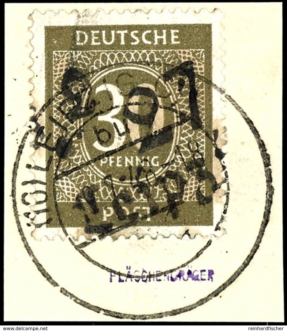 Ziffer 30 Leipzig, Briefstück, Kabinett, Michel 150,- Befund Dr. Böheim BPP, Katalog: IpV BS - Otros & Sin Clasificación
