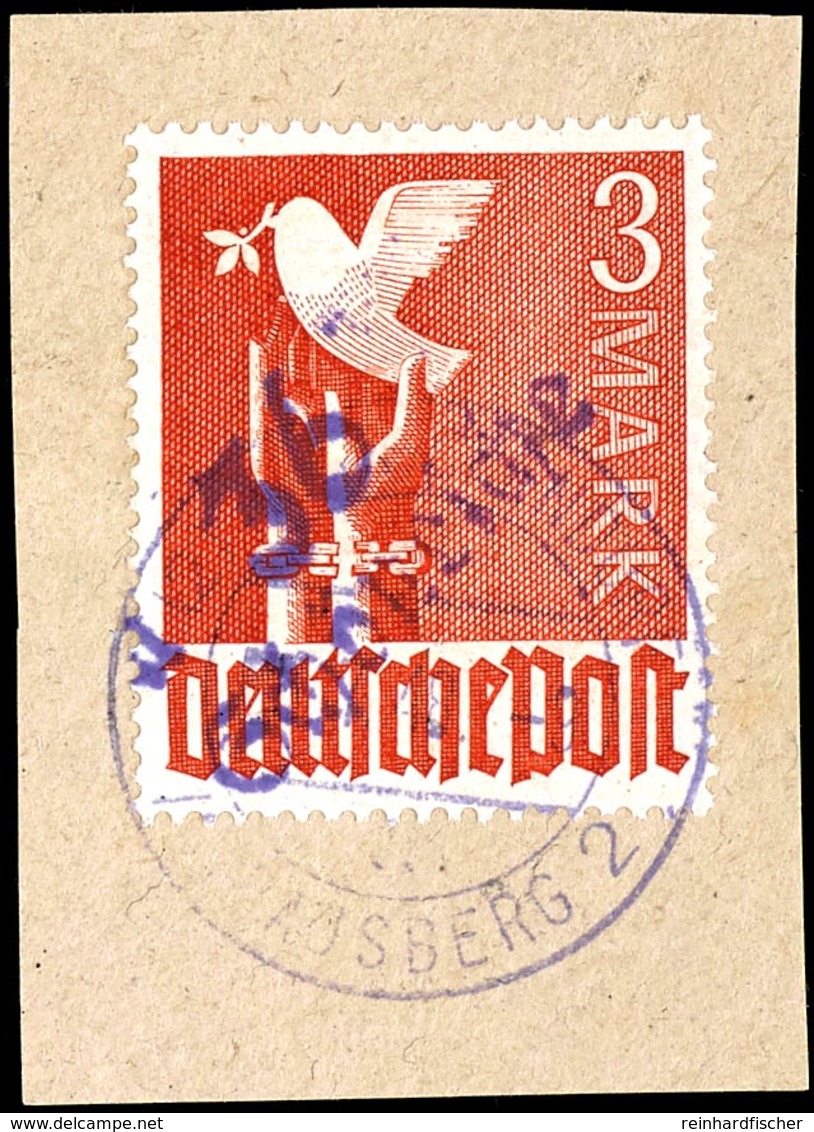 3 M. Taube Schöneiche Auf Briefstück, Tadellos Rundgestempelt, Gepr. Herbst BPP, Mi. 380.-, Katalog: IIcVII BS - Altri & Non Classificati