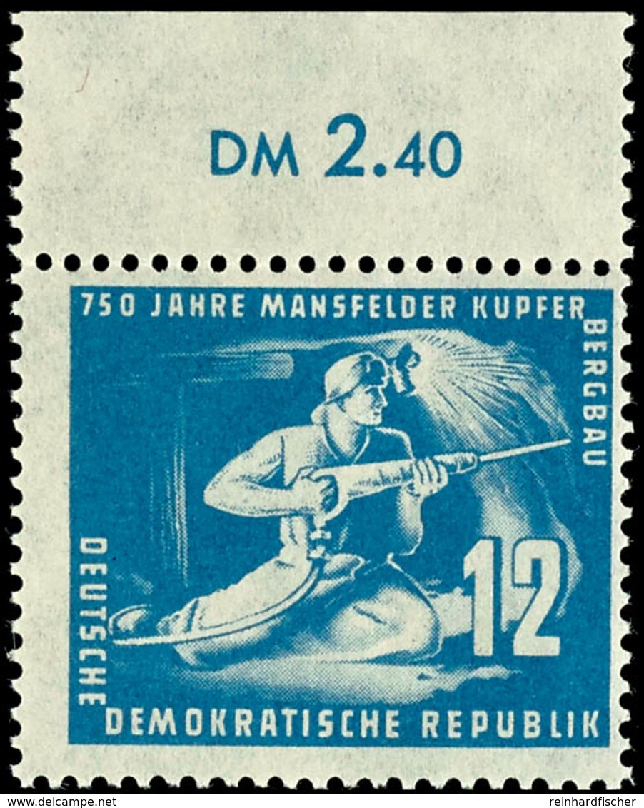 12 Pfg Mansfelder Kupferschieferbau Mittelblau, Postfrisch, Tadellos, Gepr. BPP, Mi. 200.-, Katalog: 273c ** - Autres & Non Classés