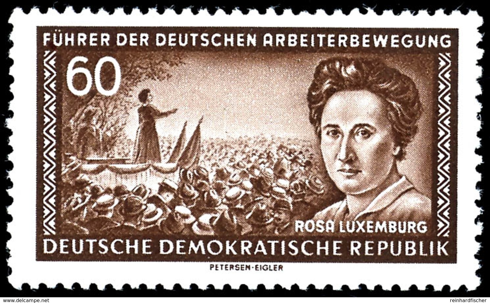 60 Pfg. Rosa Luxemburg, Wasserzeichen Type I, Postfrisch, Kurzbefund Mayer VPP: "echt Und Einwandfrei", Mi. 350,-, Katal - Other & Unclassified