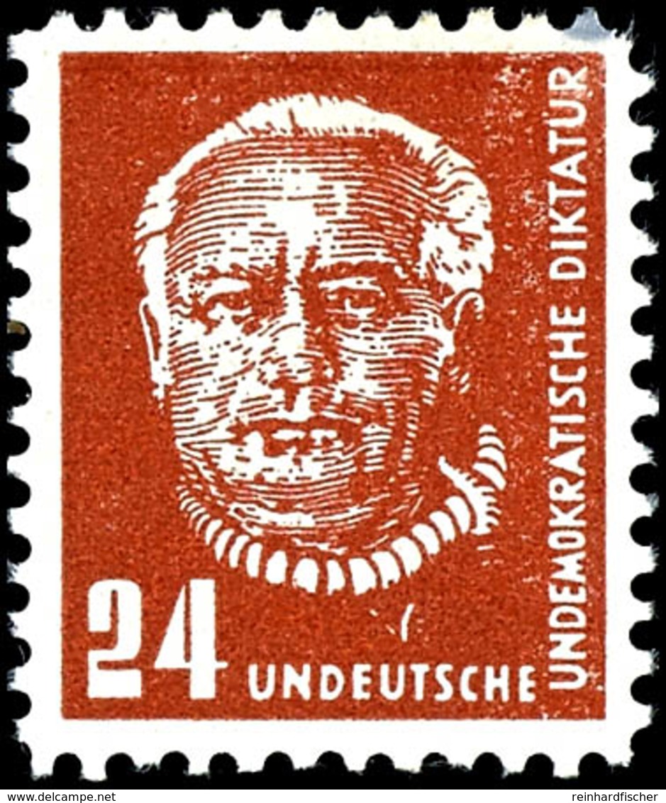 24 Pfennig Pieck, Postfrisch, Ein Zahn Verfärbt, Geprüft Schlegel BPP, Michelwert 750,-, Katalog: 2 ** - Sonstige & Ohne Zuordnung