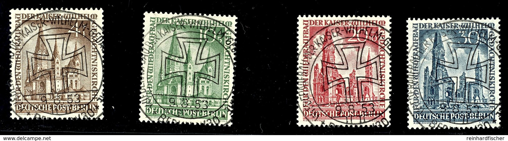 4 Bis 30 Pfg. Gedächtniskirche, 4 Werte Kpl. Mit Ersttagssonderstpl., Gepr. Schlegel BPP, Mi. 230,-, Katalog: 106/09 O - Sonstige & Ohne Zuordnung