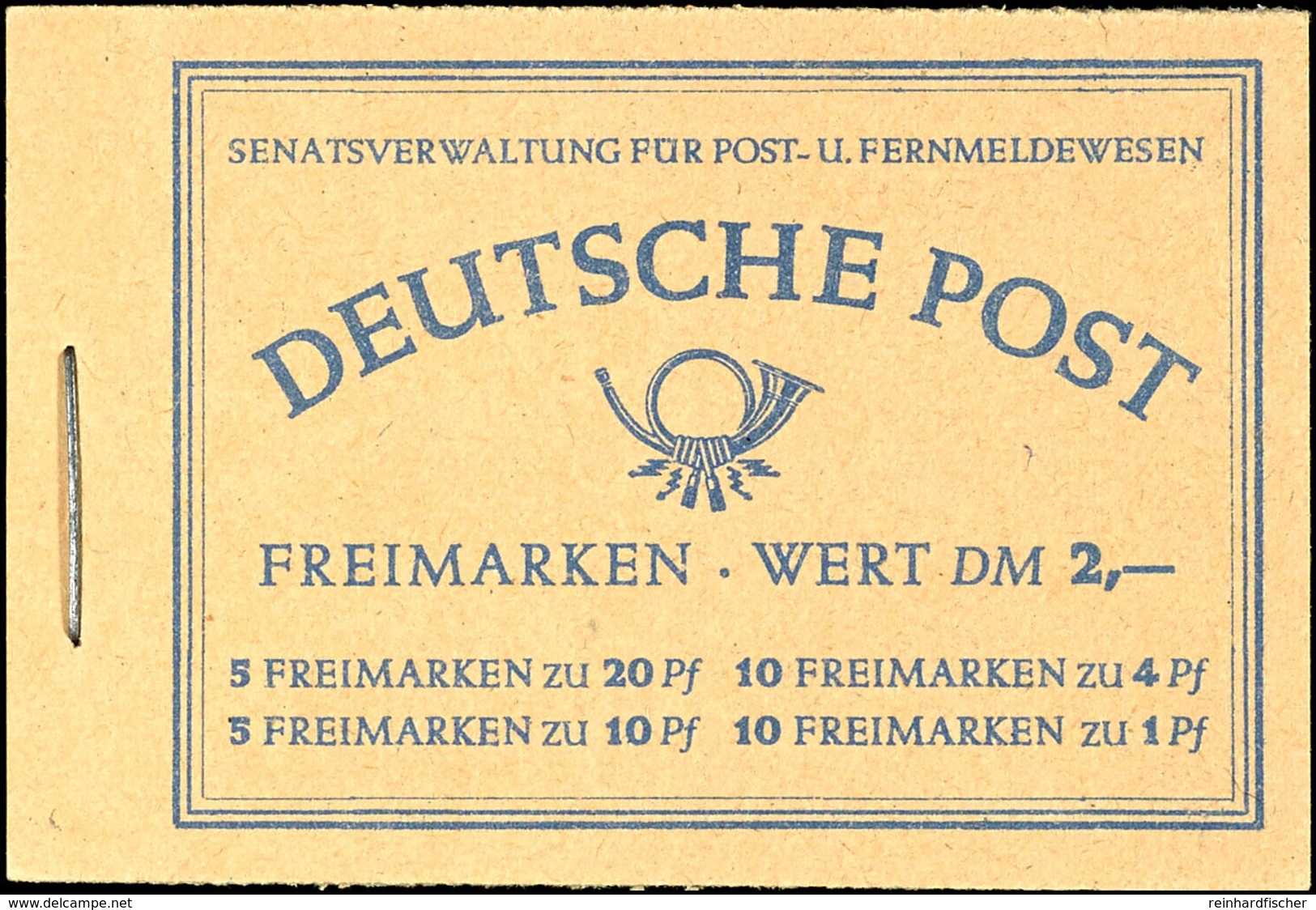 Berliner Bauten 1952, Tadellos Postfrisch, Ohne Öffnungsfaltung!, Mi. 1.300.-, Katalog: MH2 ** - Other & Unclassified