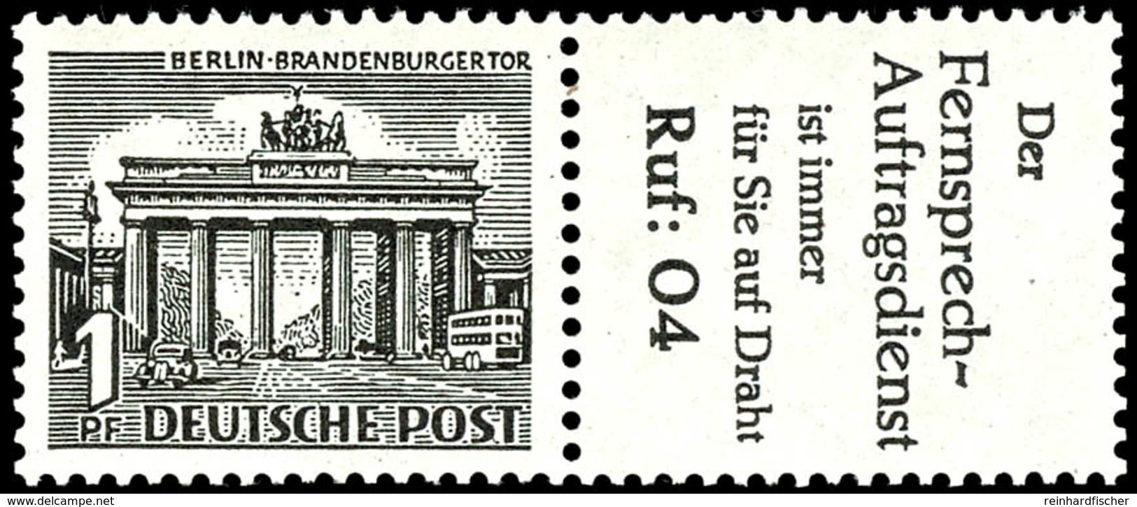 1+R6, Waagerechter Zusammendruck, Postfrisch, Mi. 90.-, Katalog: W33 ** - Sonstige & Ohne Zuordnung