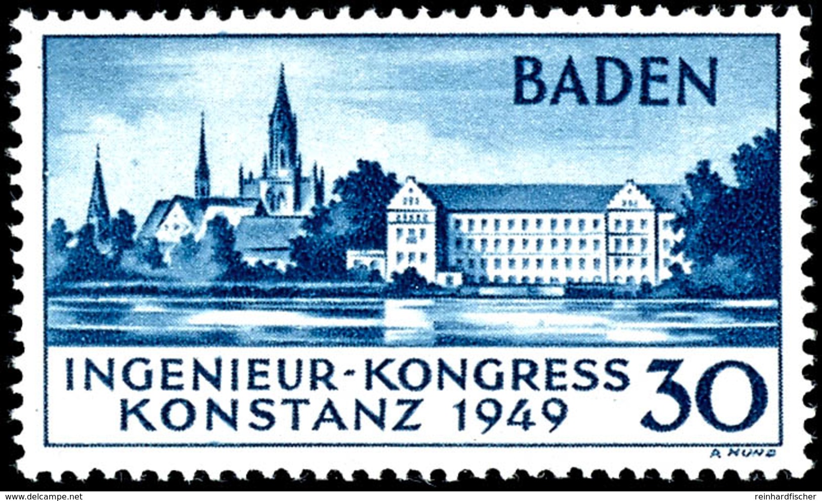 30 Pfg Konstanz, 2. Auflage, Postfrisch, Tadellos, Fotoattest Schlegel D. BPP, Mi. 650.-, Katalog: 46II ** - Otros & Sin Clasificación