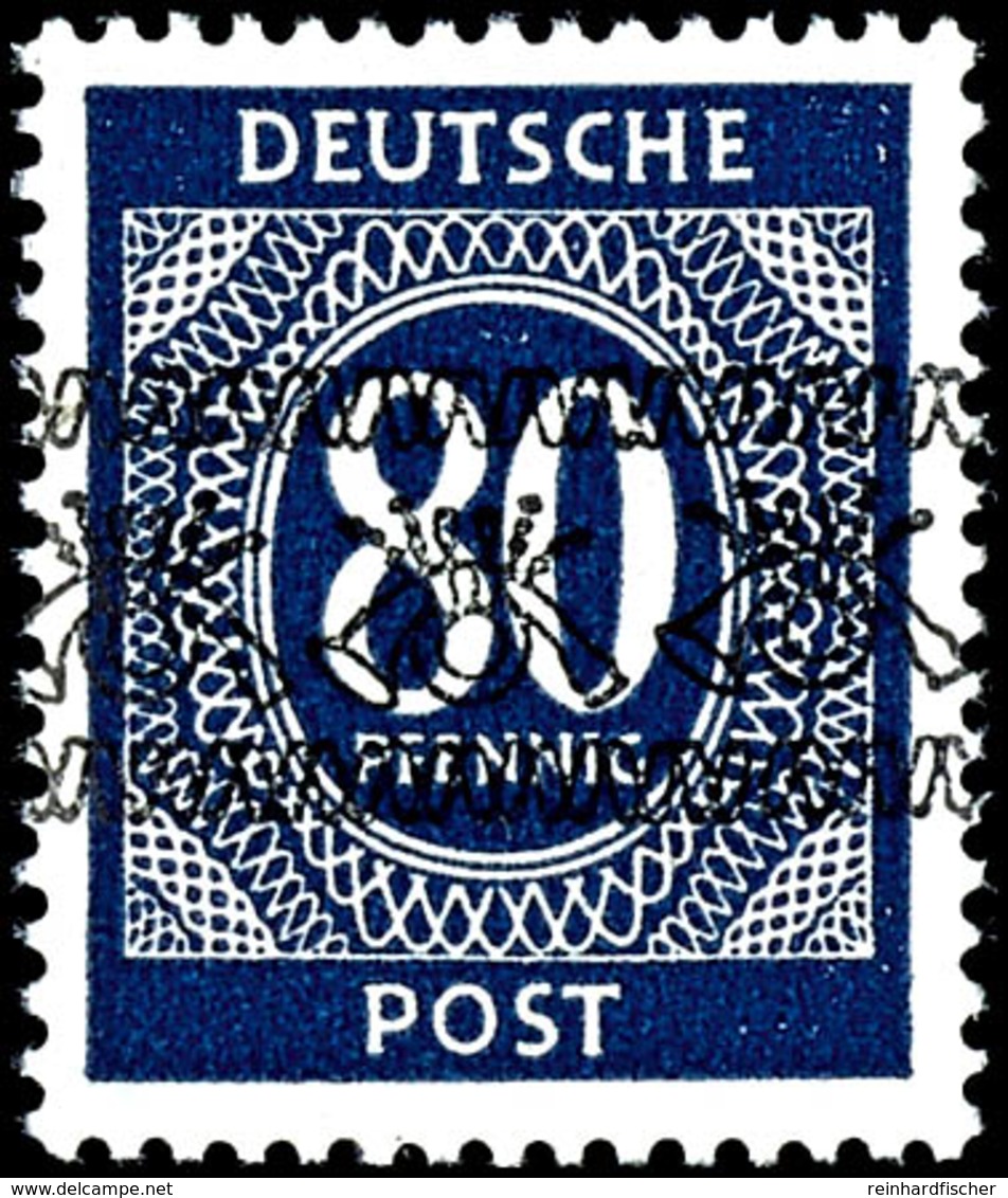 1-80 Pfg. Ziffer Mit Kopfstehenden Bandaufdruck, Postfrisch Komplett, Geprüft Schlegel BPP, Mi. 1.000.-, Katalog: I/IX I - Other & Unclassified