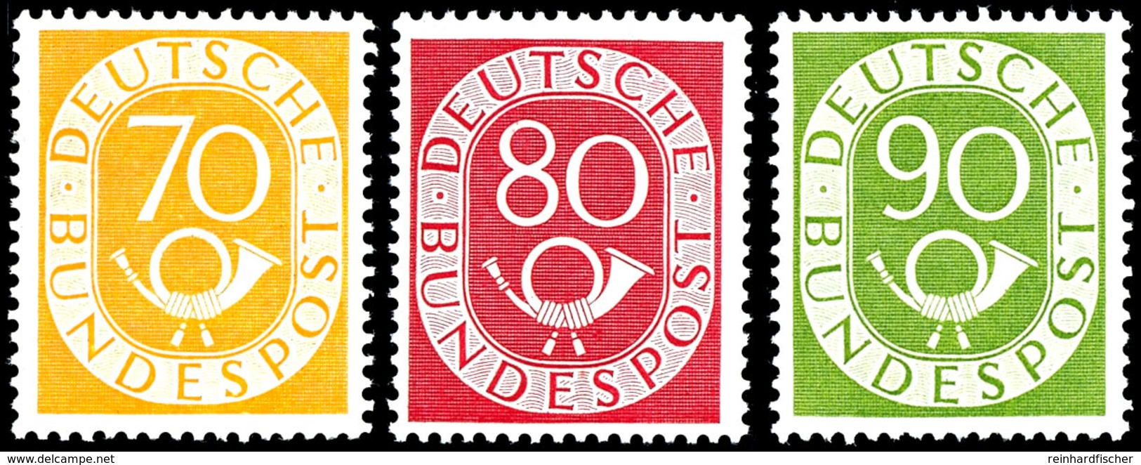 2 - 90 Pfg Posthorn, 17 Werte Komplett, Tadellos Postfrisch, Bis Auf Die 25 Pfg Unsigniert, Diese Gepr. Schlegel BPP, Mi - Sonstige & Ohne Zuordnung