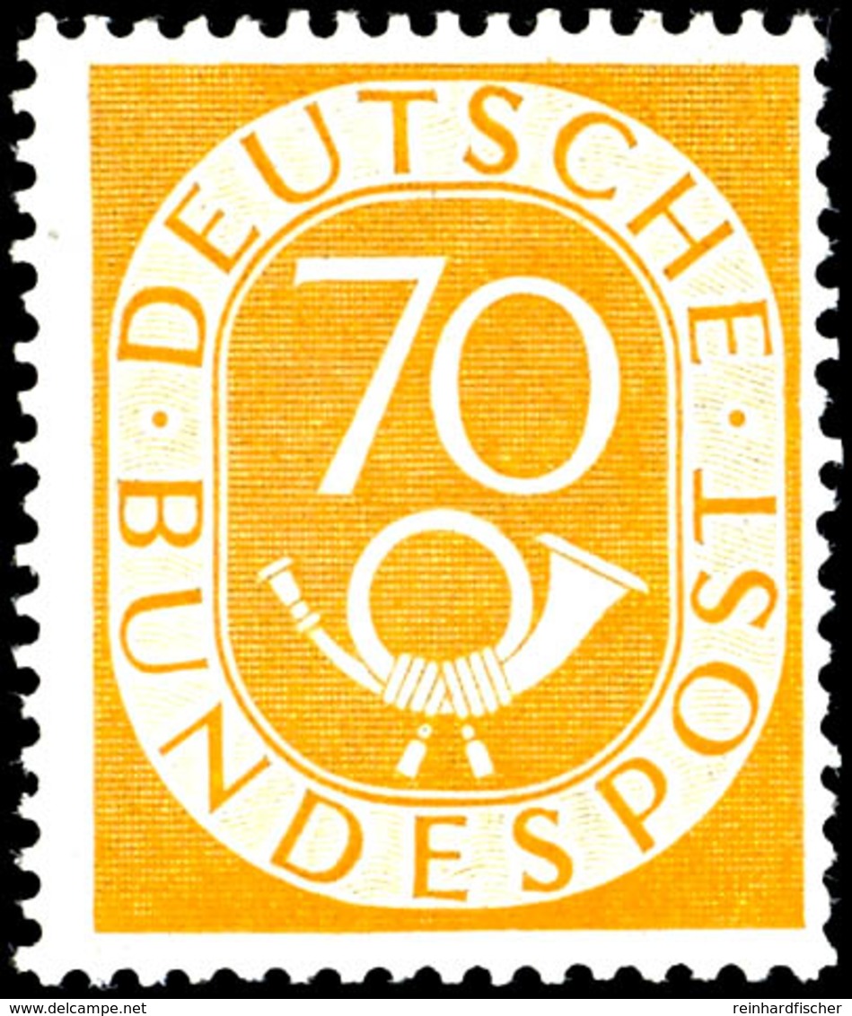 70 Pfg. Posthorn, Postfrisch, Rechts Etwas Unregelmäßige Zähnung (s. Foto), Mi. 500,-, Katalog: 136 ** - Other & Unclassified