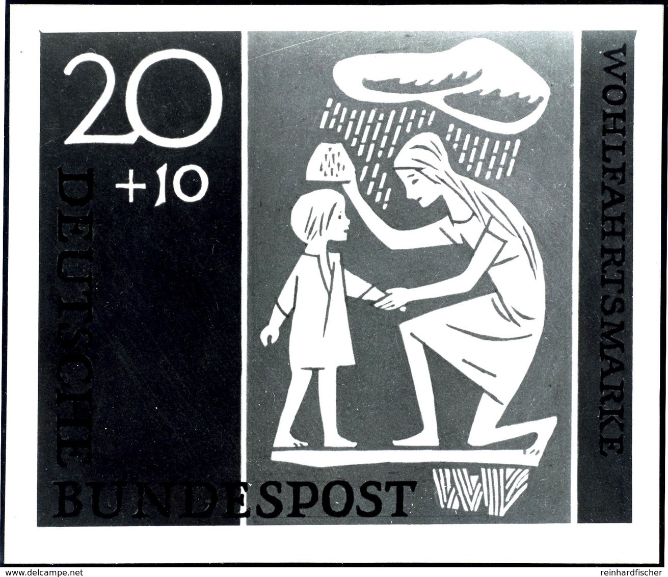 1959, Märchen Der Brüder Grimm, Archivfoto Eines Nicht Angenommenen Konkurrenzentwurfes Zum Wert 20 Pfennig, Selten.  Fo - Other & Unclassified