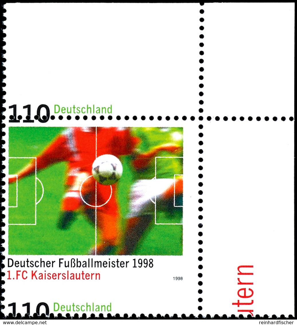 110 Pfg. Fußball, Stark Verzähnt, Postfrisch Aus Der Rechten Oberen Bogenecke, Katalog: 2010 ** - Autres & Non Classés