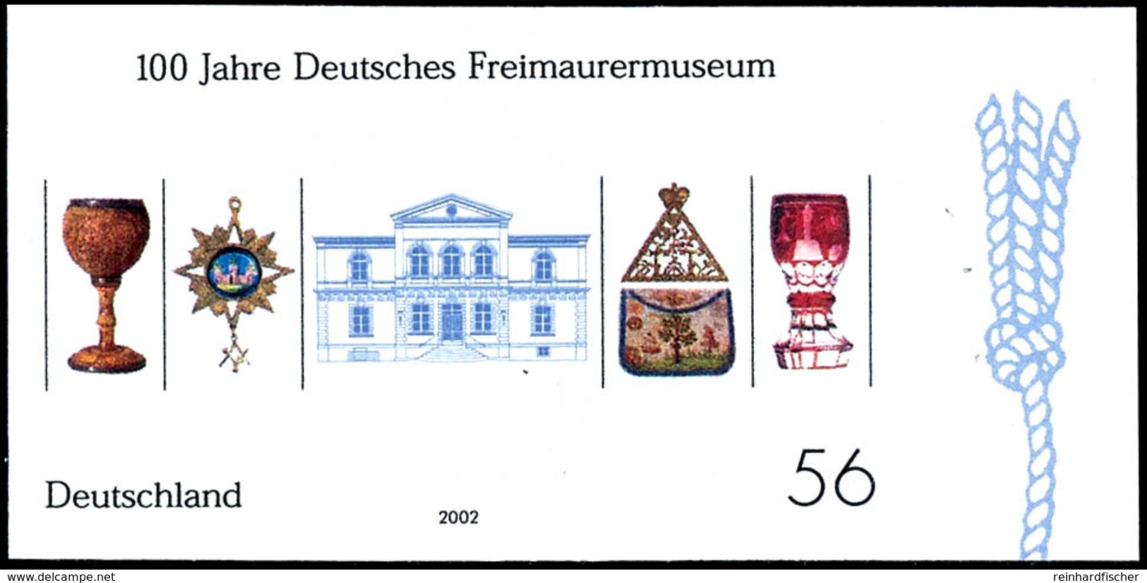 56 C. Freimauermuseum, Ungezähnt, Vom Rechten Bogenrand, Tadellos Postfrisch, Fotoattest A. Schlegel (2005): "Die Qualit - Sonstige & Ohne Zuordnung