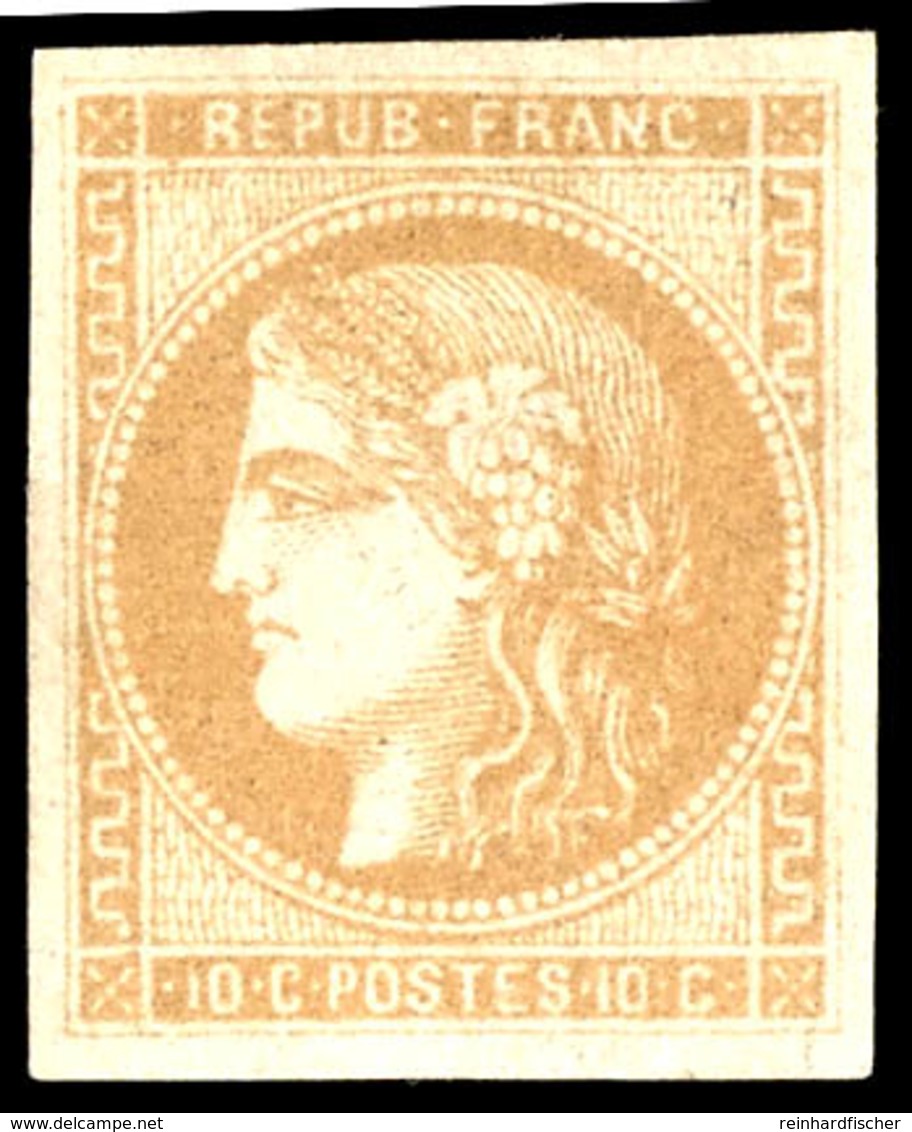 10 C. Bordeaux Braun, Allseits Breitrandig, Ungebraucht Mit Originalgummi, Yvert Nr. 43, Yvert 1250,-, Katalog: 40 * - Altri & Non Classificati