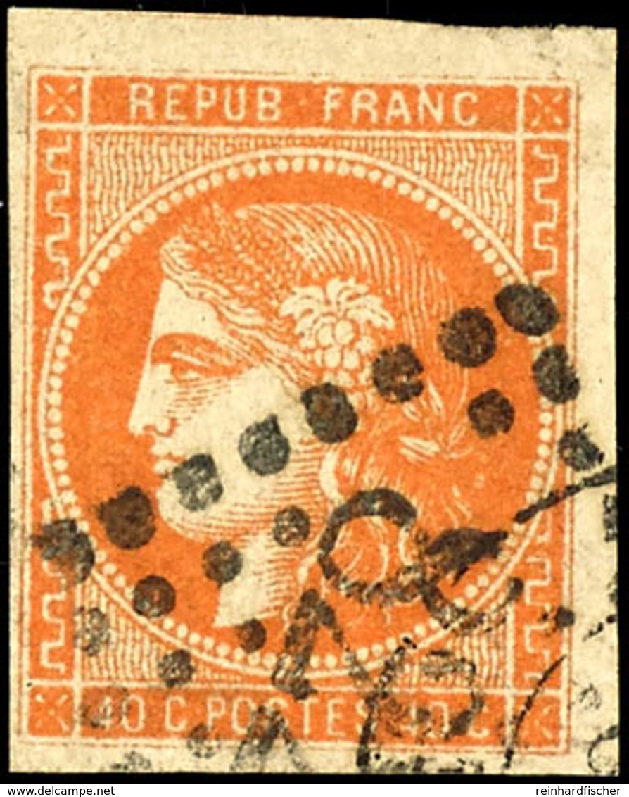 1870, 40 C. Ceres Orange Geschnitten, Tadellos Gestempelt GC "822", Allseits Voll- Bis Breitrandig Und Schön Farbfrisch, - Sonstige & Ohne Zuordnung