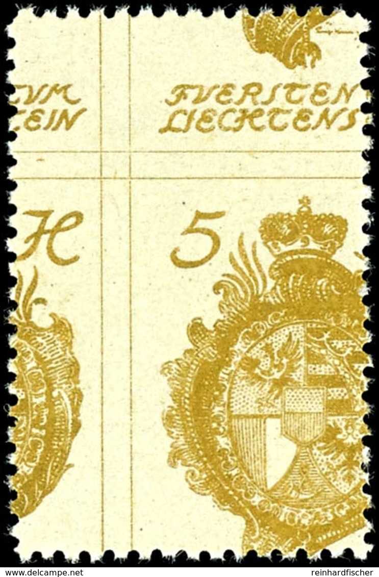 1920, 5 H. Gebäude, Persönlichkeiten Und Landeswappen, Stark Verzähnt Mit Teilen Von 4 Marken, Tadellos Postfrisch, Deko - Sonstige & Ohne Zuordnung