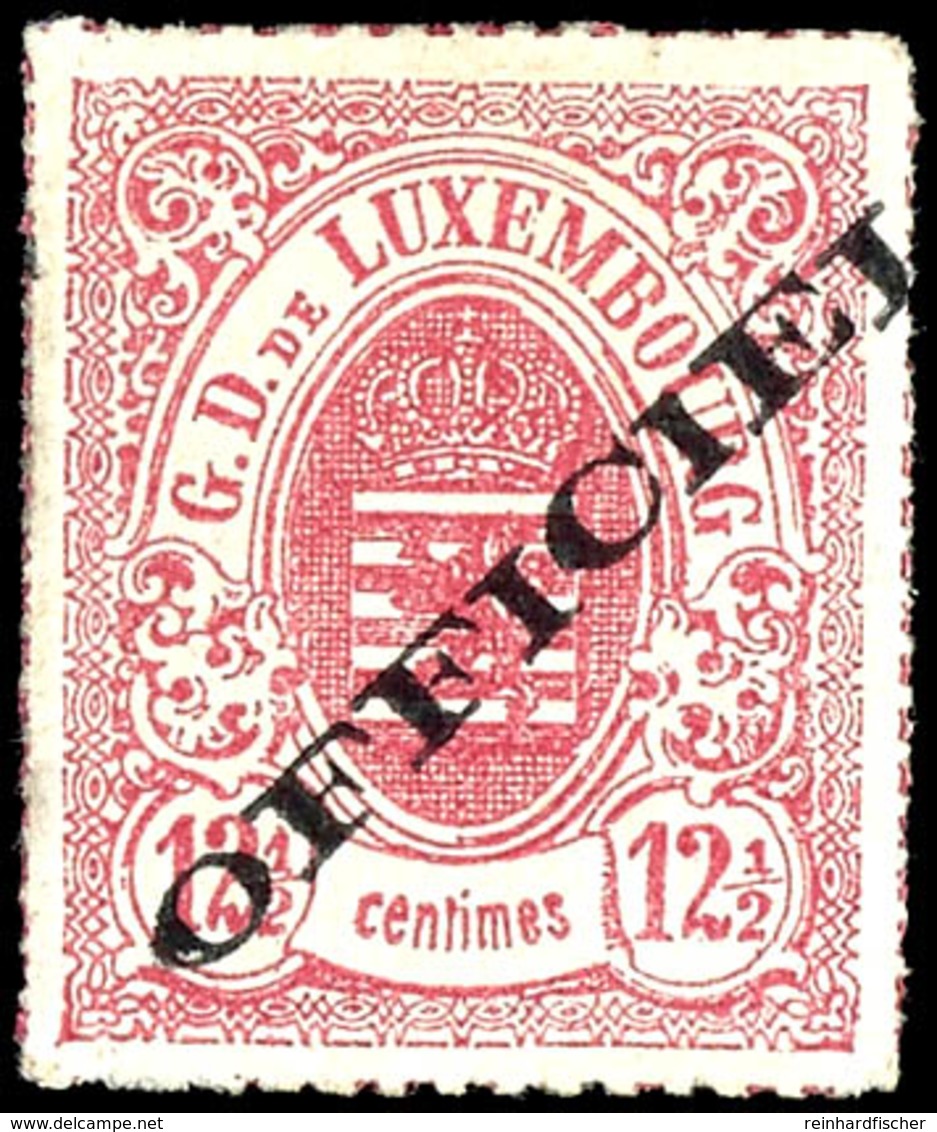 1875, 12 1/2 C., 30 C. Und 1 F. Auf 37 1/2 C. (sowie Ungeprüfte 25 C.) Dienstmarken Mit Breitem Aufdruck, Ungebraucht, K - Andere & Zonder Classificatie