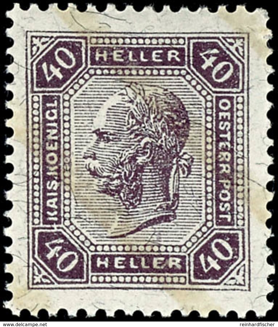 1904, 40 H. Franz Joseph Mit Lackstreifen, Tadellos Postfrisch, Unsigniert, Mi. 150.-, Katalog: 115 ** - Sonstige & Ohne Zuordnung