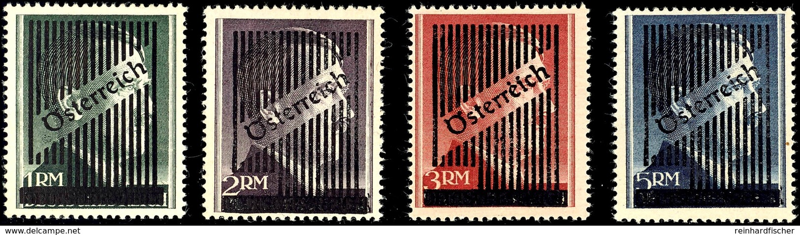 1945, "Hitler"-Markwerte Mit Gitteraufdruck Tadellos Postfrisch, Mi. 240,--, Katalog: Va/Vd ** - Sonstige & Ohne Zuordnung