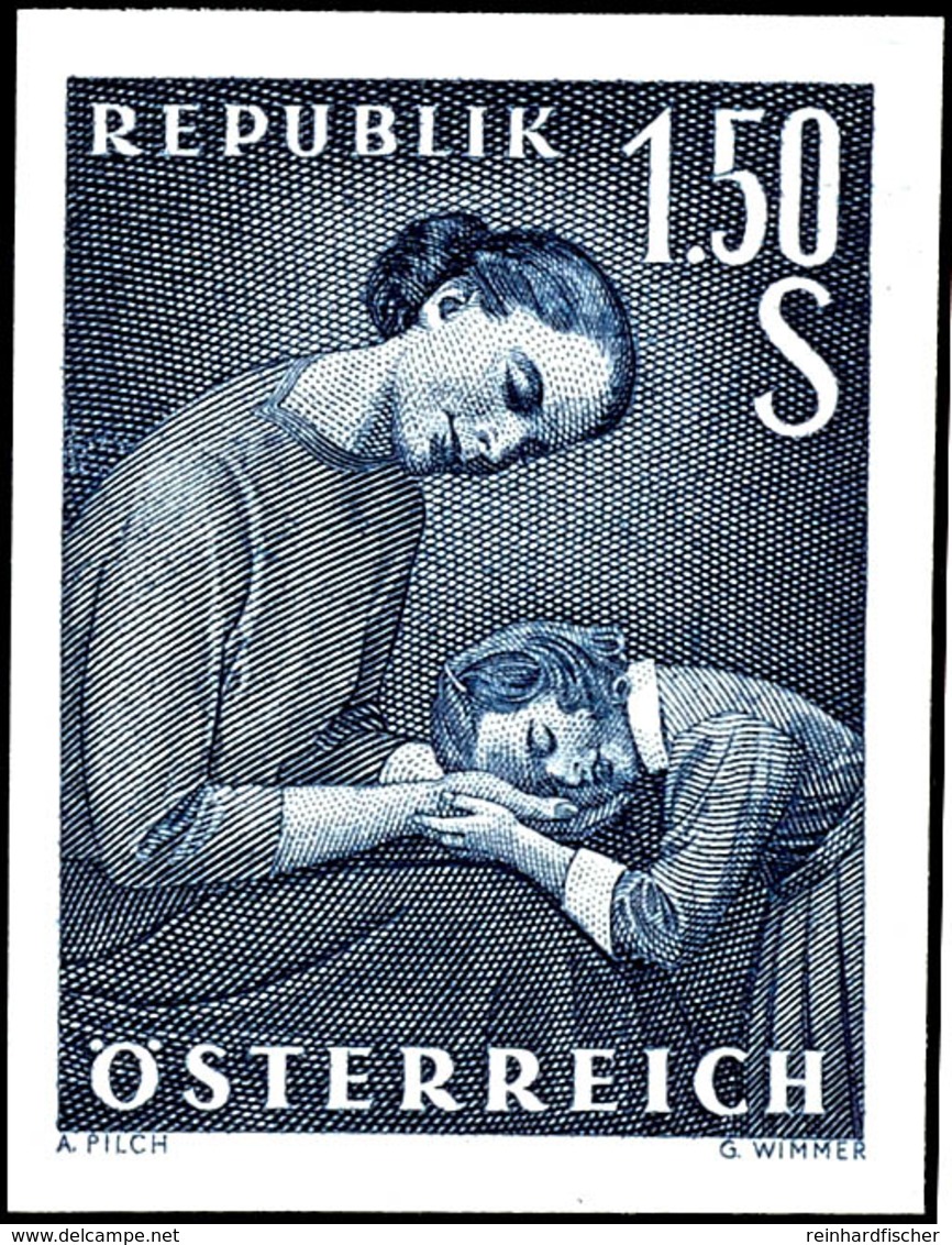 1958, 1,50 S. Muttertag Ungezähnt, Tadellos Postfrisch, Unsigniert, Sehr Seltene Marke, Fotoattest Soecknick VÖB "echt U - Other & Unclassified