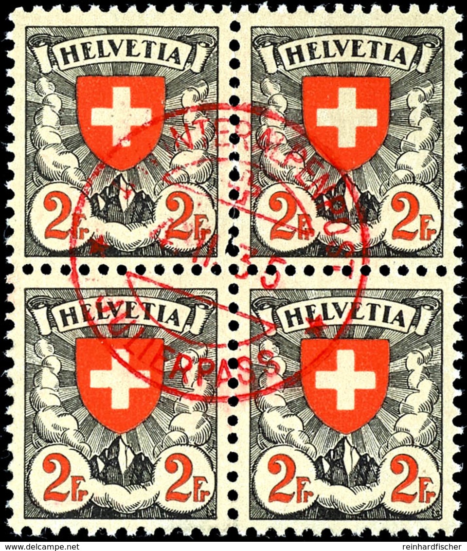 1924, 90 C. Bis 2 Fr. Wappen, Gestrichenes Faserpapier, Geriffelte Gummierung, Viererblocksatz, Tadellos Zentrisch Geste - Other & Unclassified