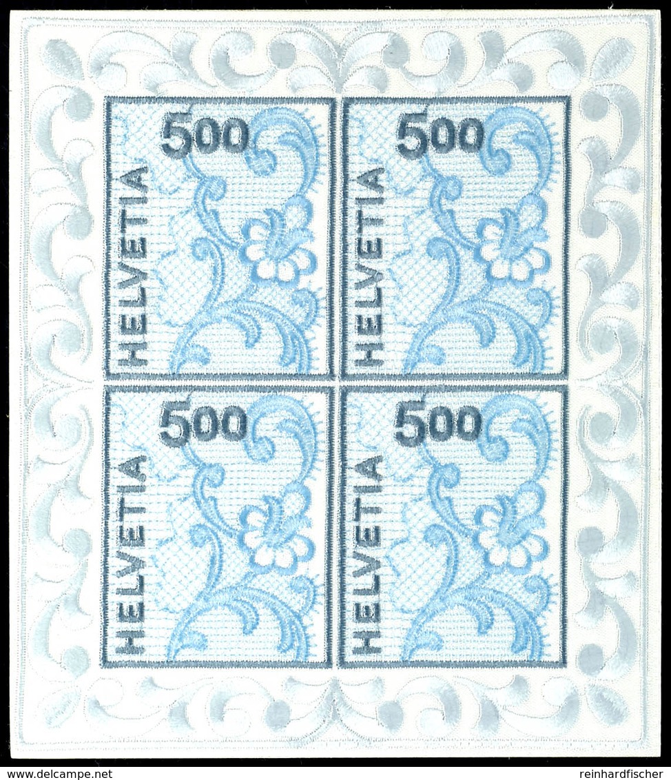 2000, 5 Fr. Stickerei - Kleinbogen, Postfrisch, Mi. 220.-, Katalog: 1726KLB ** - Other & Unclassified