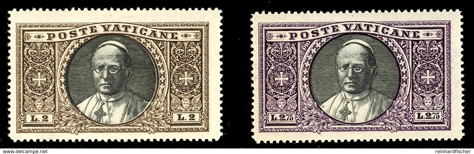 2 Und 2,75 Lire Pius XI., Je Postfrisch, Mi. 340,-, Katalog: 32/33 ** - Sonstige & Ohne Zuordnung