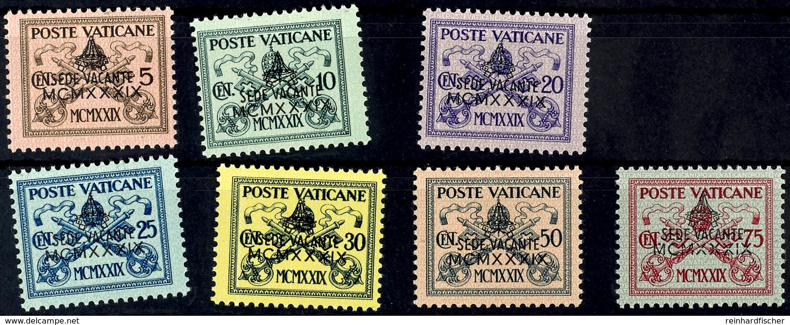 1939, 5 C - 75 C. "Sede Vacante - Tod Von Papst Pius XI. Und Wahl Seines Nachfolgers", Kompletter Satz, Tadellos Postfri - Sonstige & Ohne Zuordnung