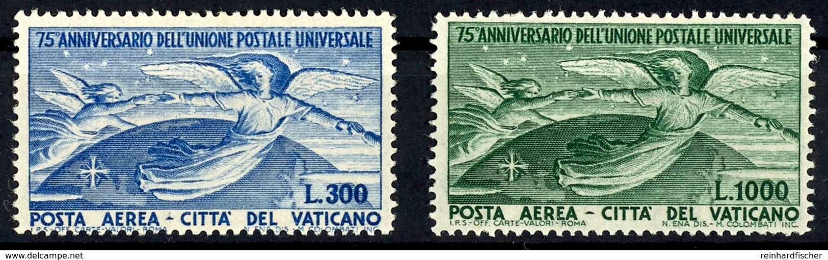 1949, 300 Und 1000 L. Flugpost - 75 Jahre Weltpostverein, Beide Werte Komplett, Tadellos Postfrisch, Unsigniert, Mi. 180 - Other & Unclassified