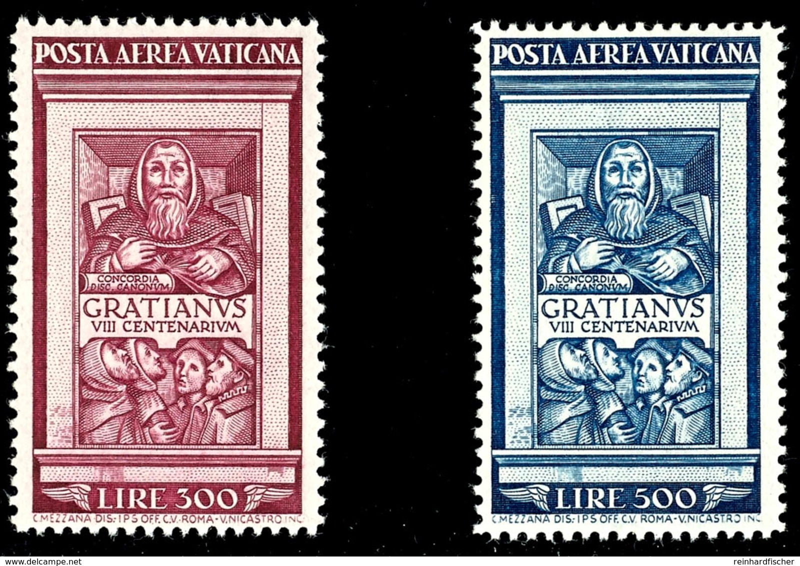 300 Und 500 L. Gratianus, Je Postfrisch, Mi. 400,-, Katalog: 185/86 ** - Sonstige & Ohne Zuordnung